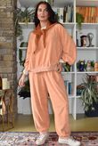 Terry B Lantern Sleeve Sweatshirt Just Peachy
